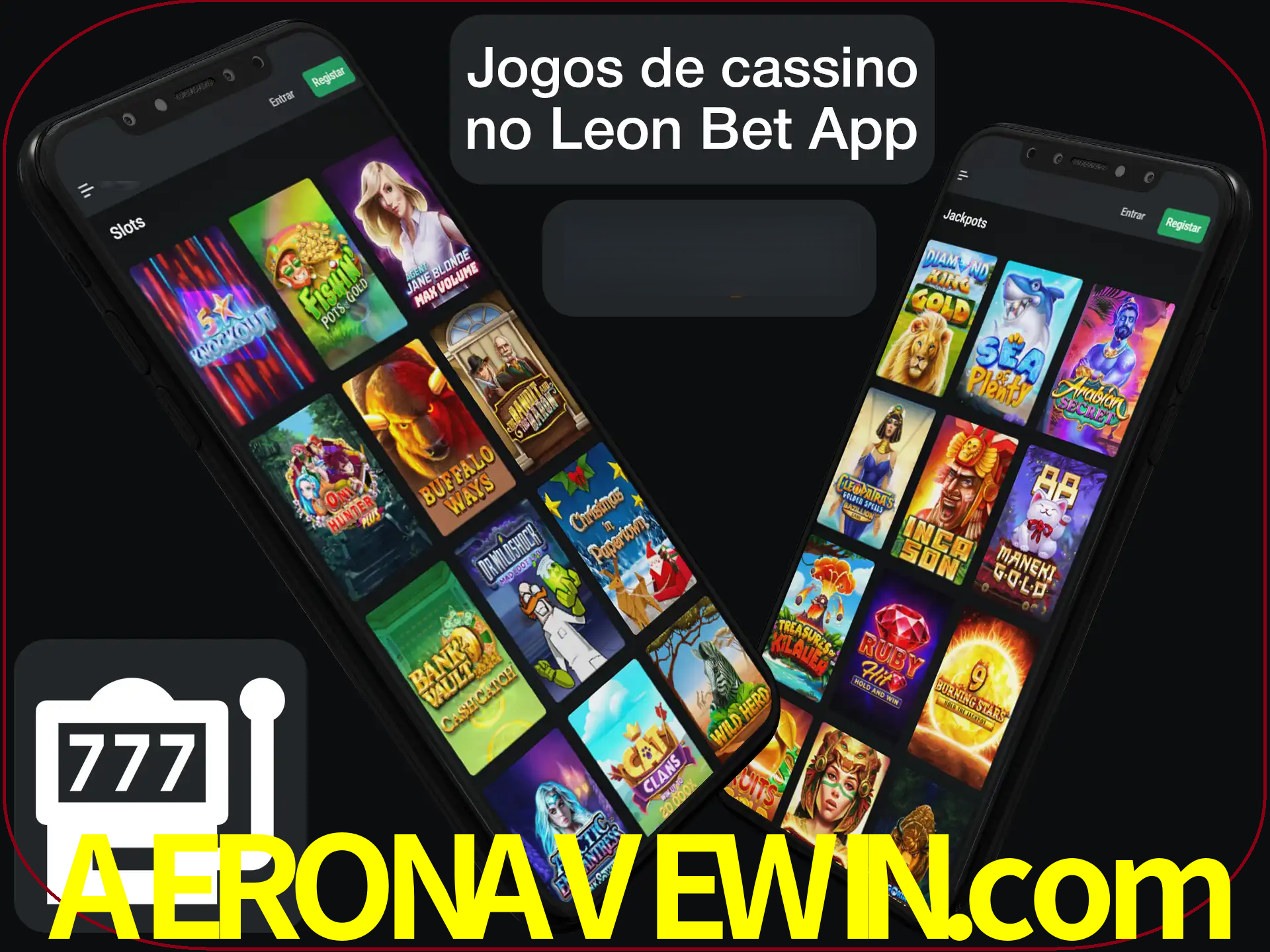 Escolha quais jogos de cassino jogar no app.