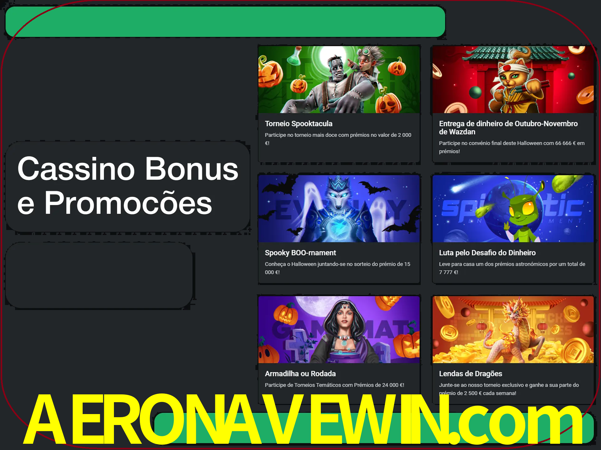 Verifique se há novos bônus de cassino para reivindicar.