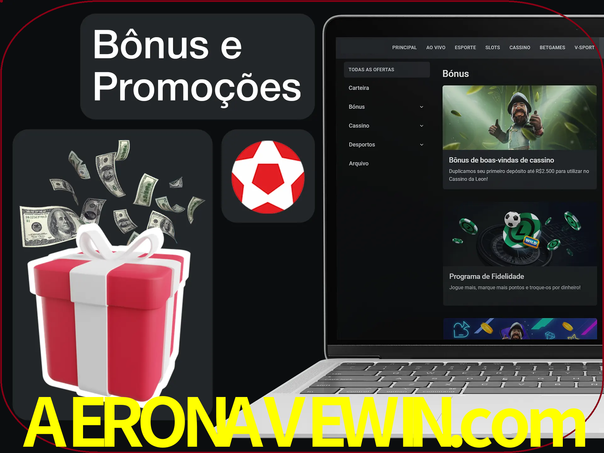 Verifique se há novos bônus e promoções.