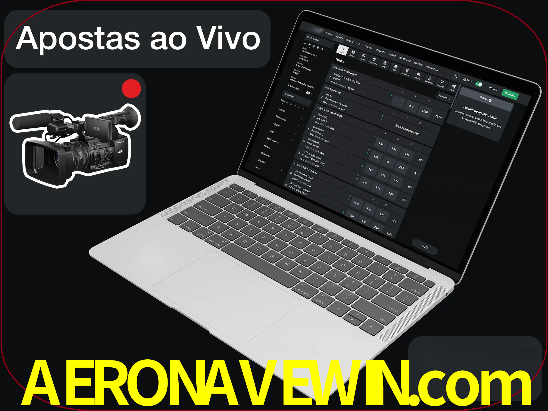 Aposte em formato ao vivo em nosso site.